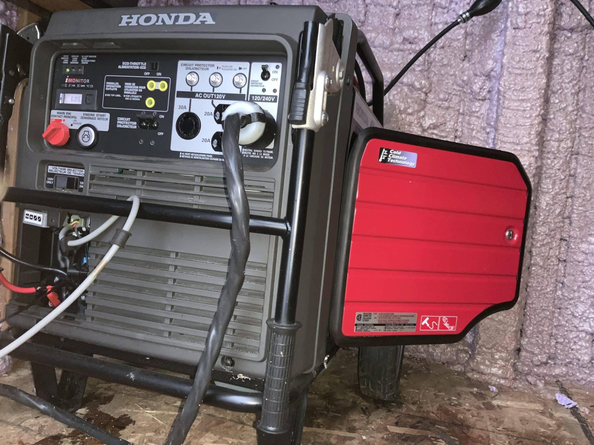 Accès rapide aux points d'entretien sur Honda EU7000