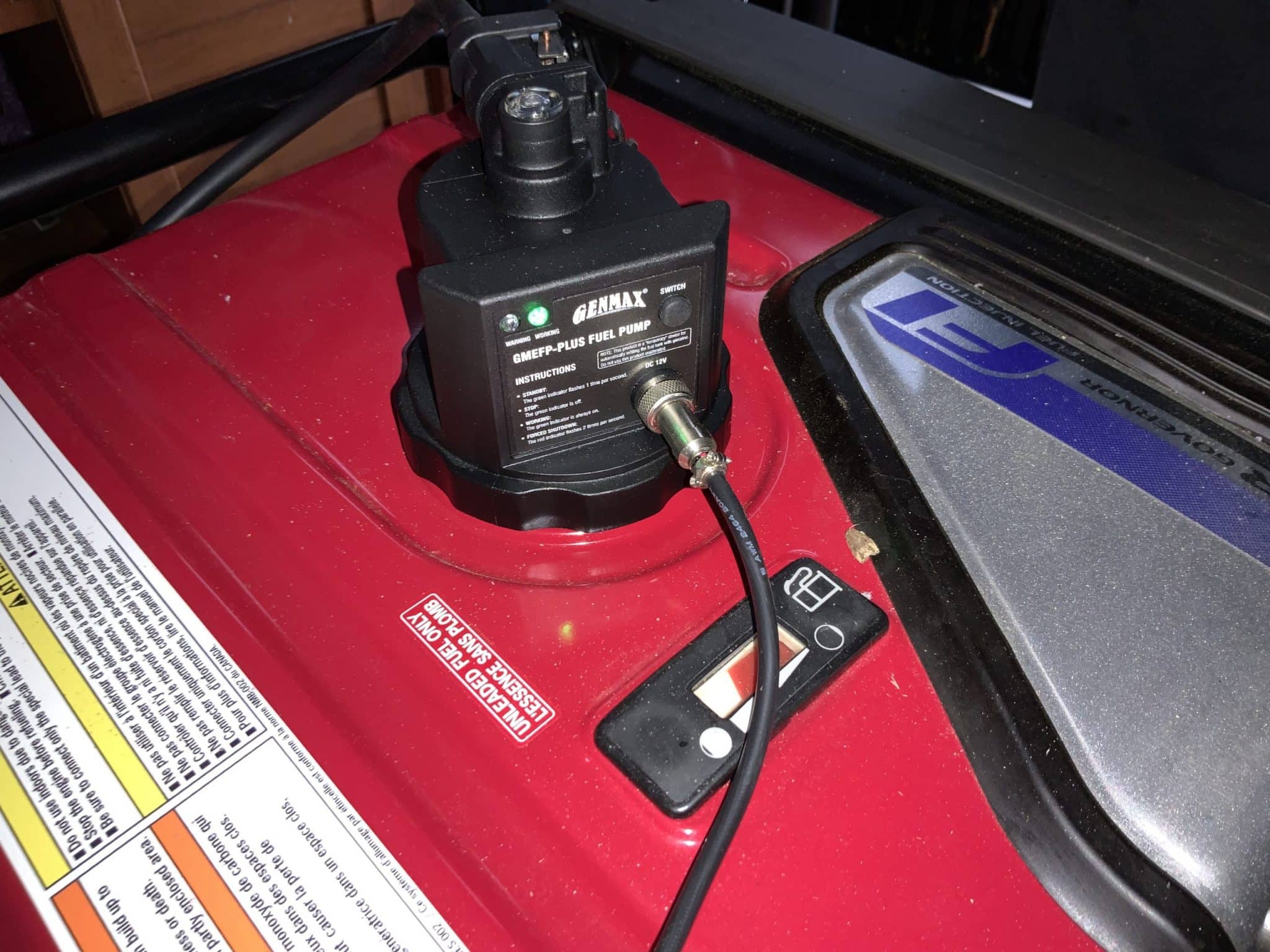 Honda EU7000 — Vue complémentaire de l'installation