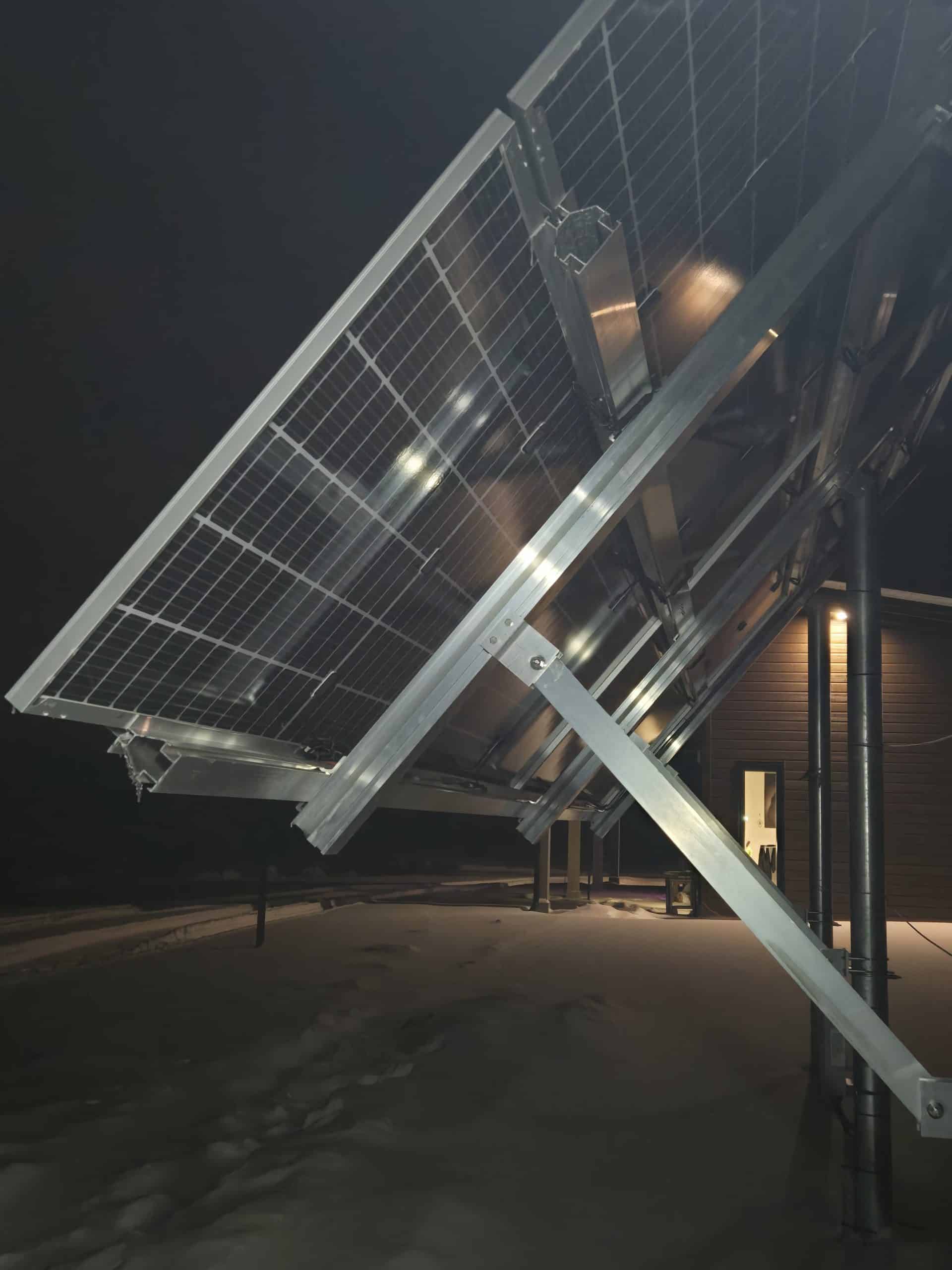 Installation des panneaux solaires bifaciaux Longi 450W sur support OPSUN