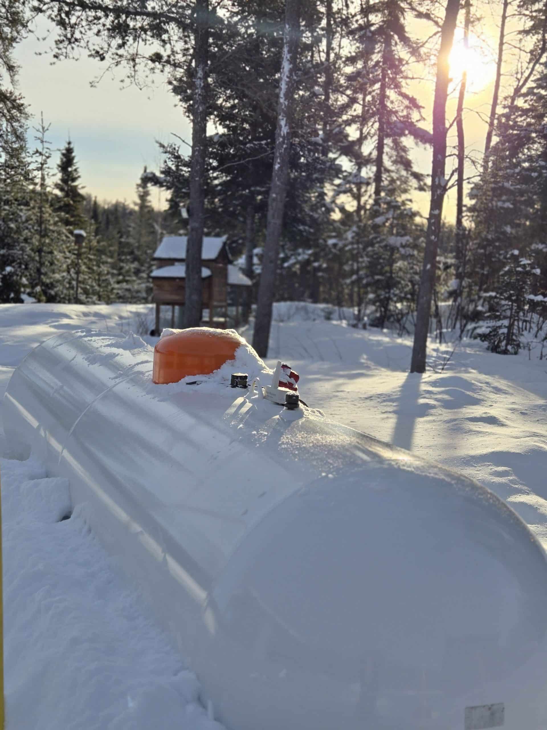 Vue détaillée de la bonbonne cigare de propane